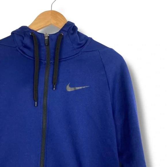 Nike Therma Hoodie Full Zip Dri-FIT Tech Training Jacket Blue Men’s Size L - Picture 4 of 13